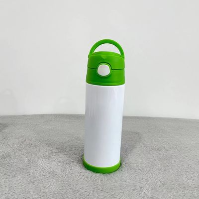 253g Double Wall Stainless Steel Sublimation Children Vacuum Thermos Flask With Straw Lid