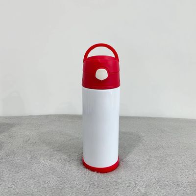 253g Double Wall Stainless Steel Sublimation Children Vacuum Thermos Flask With Straw Lid