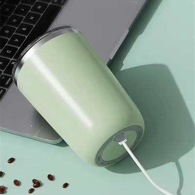 Creative Design Magnetic Self Stirring Mixing Coffee Cup 350ml Stainless Steel Travel Mug With Lid