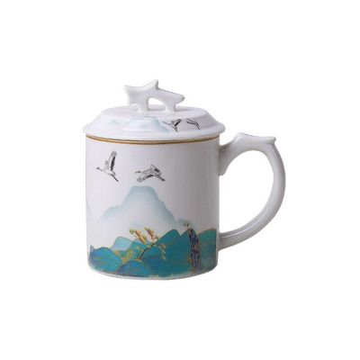 Procelain Mug Customization 400ml Ceramic Cup Gift Coffee Bottle Non-slip Handle