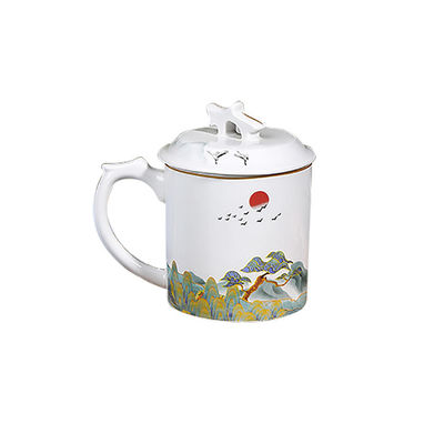 Procelain Mug Customization 400ml Ceramic Cup Gift Coffee Bottle Non-slip Handle