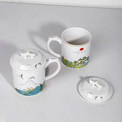 Procelain Mug Customization 400ml Ceramic Cup Gift Coffee Bottle Non-slip Handle