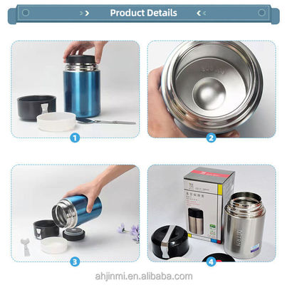 500ml Capacity Stainless Steel Vacuum Insulated Food Warmer Container Thermo Design Hot