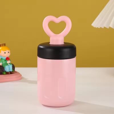 420ml Modern Design Portable Travel Thermos Cup with Heart Handle and Vacuum Tumblers