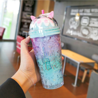 Stay Hydrated in Summer with Minimalist Design Style Unicorn Plastic Ice Drinking Cup