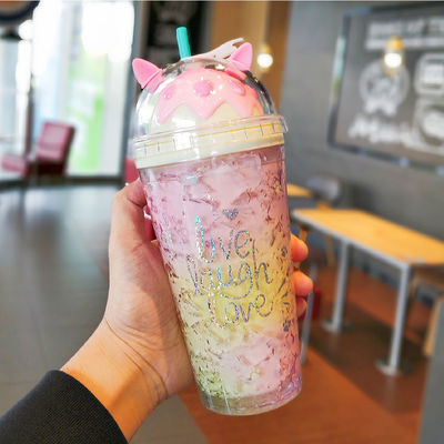 Stay Hydrated in Summer with Minimalist Design Style Unicorn Plastic Ice Drinking Cup