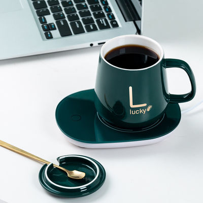 Custom Logo 350ml Matierial Ceremic Temperature Control Smart Coffee Mug UBS Warmer Cup