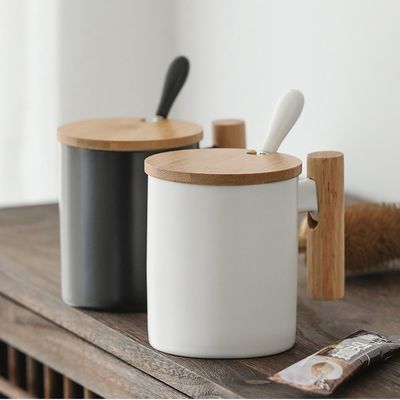 11oz Custom Patterned Ceramic Travel Cups with Insulated Function and Customized Color