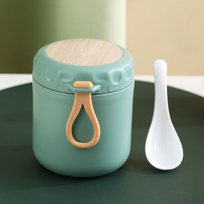 Insulated Breakfast Cup Food Jar 400ml Cute Design Style Thermos Lunch Box with Spoon