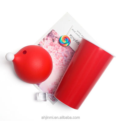 Carton Style Christmas Magic Plastic 20 Oz Frosted Tumbler with Customized Logo and Straw