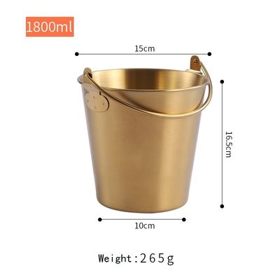 Party Occasion 304 Stainless Steel Champagne Ice Bucket Snack Pail Fried Chicken Bucket