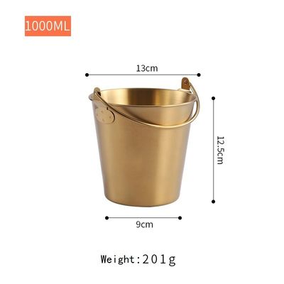 Party Occasion 304 Stainless Steel Champagne Ice Bucket Snack Pail Fried Chicken Bucket