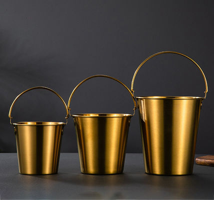 American Style Design 304 Stainless Steel Ice Bucket Beer Champagne Bucket With Handle