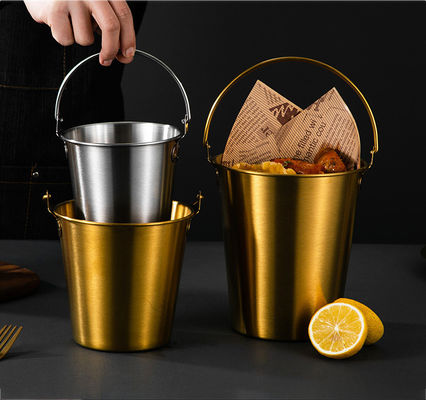 American Style Design 304 Stainless Steel Ice Bucket Beer Champagne Bucket With Handle