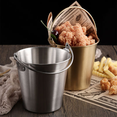 American Style Design 304 Stainless Steel Ice Bucket Beer Champagne Bucket With Handle