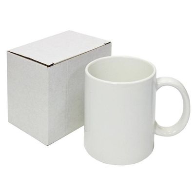 11oz Ceramic Sublimation Mug Custom Design Not Inverted White with Pearl Finish