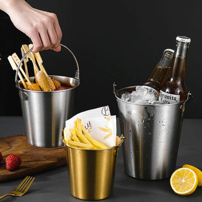 American Style Design 304 Stainless Steel Ice Bucket Beer Champagne Bucket With Handle