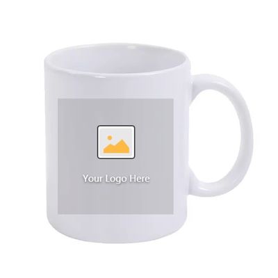 11oz Ceramic Sublimation Mug Custom Design Not Inverted White with Pearl Finish