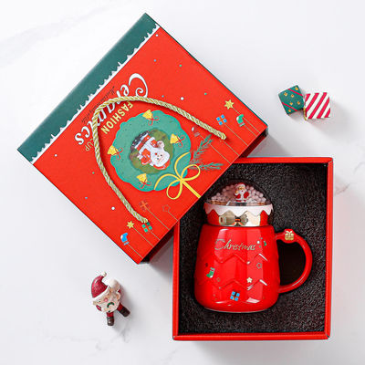Insulated Cork and Splash Proof Lid Ceramic Mug for Eco-Friendly Customization in Blue