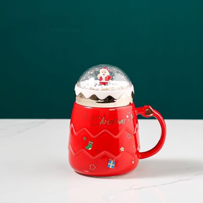 Insulated Cork and Splash Proof Lid Ceramic Mug for Eco-Friendly Customization in Blue