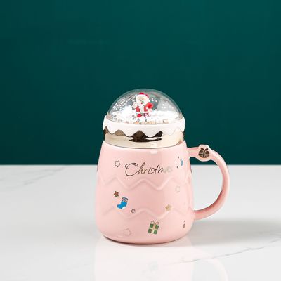 Insulated Cork and Splash Proof Lid Ceramic Mug for Eco-Friendly Customization in Blue
