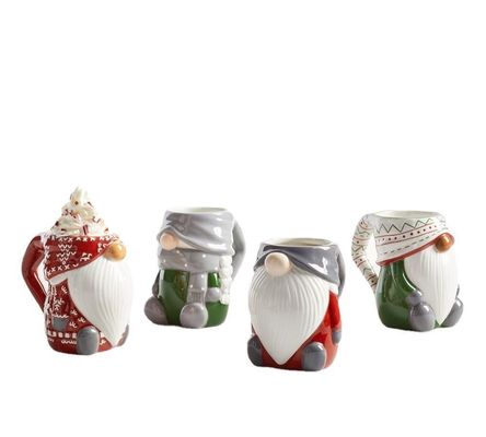 400ML Ceramic Christmas Vacation Moose Coffee Mugs 3D Santa Snowman Reindeer Design