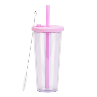 Back to School Occasion Insulated Double Wall Design 24 OZ Plastic Cup with Custom Logo and Lids