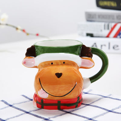 400ml Sustainable 3D Animal Modeling Couple Festival Coffee Mug with Customized Color