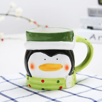 400ml Sustainable 3D Animal Modeling Couple Festival Coffee Mug with Customized Color