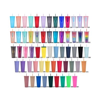 Studded Tumbler 24oz Modern Design Fashion Cup with Leakproof Double Wall and Straw