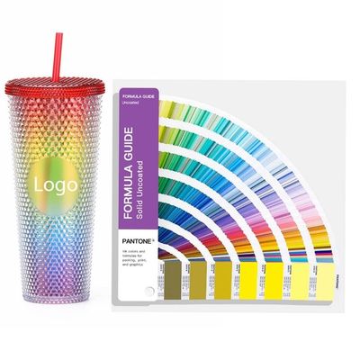 Studded Tumbler 24oz Modern Design Fashion Cup with Leakproof Double Wall and Straw