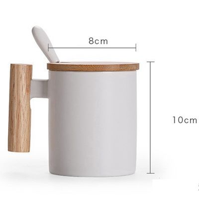 Sustainable Ceramic Mug Cup With Lid and Customized Logo for Tea Lovers in 0.5kg Size