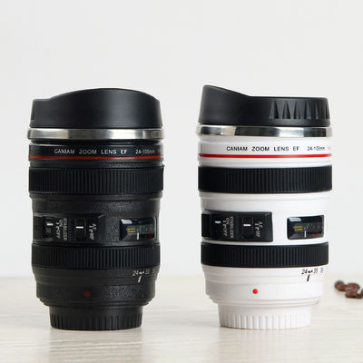Unique 400ml Insulated Automatic Rotary Stirring Camera Lens Shape Coffee Mug for Tea