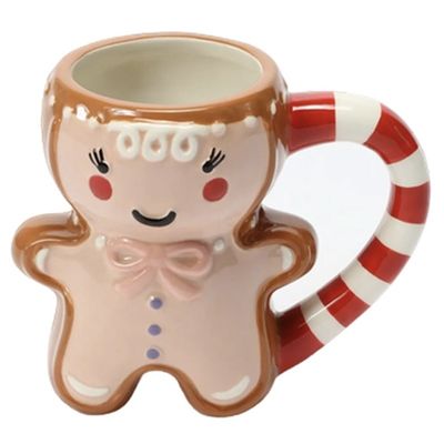Christmas Day Holiday Custom 300ml Funny Gingerbread Man Magic Cookie Holding Mug