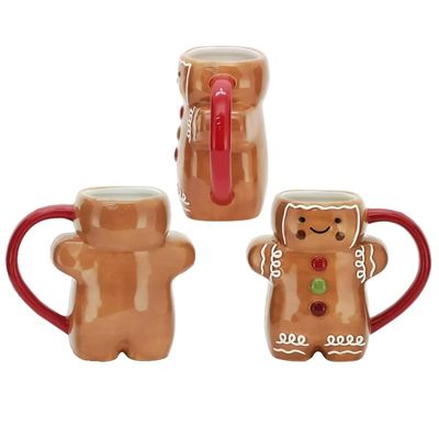 Christmas Day Holiday Custom 300ml Funny Gingerbread Man Magic Cookie Holding Mug