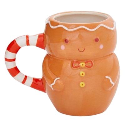 Christmas Day Holiday Custom 300ml Funny Gingerbread Man Magic Cookie Holding Mug