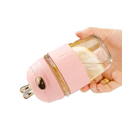 Kids' Bunny Rabbit Ear Glass Straw Cup with Attractive Design and Silicone Sleeve