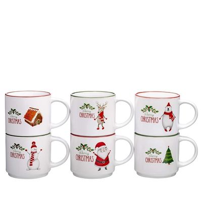 Ceramic Christmas Coffee Mug Funky Look for a Wonderful Household Gift 14oz Capacity