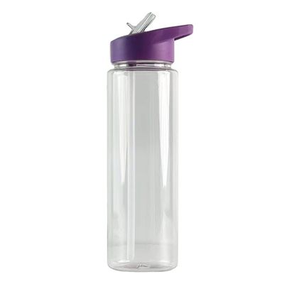 500ml Clear BPA-free Portable Protein Shaker with Custom Logo and Flip Straw