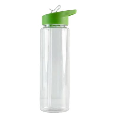 Modern Design 350ml BPA-free Clear Plastic Water Bottle With Flip Straw for Traveling