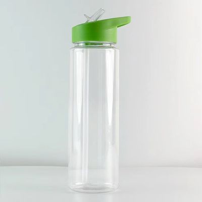 Customized Color Tritan Plastic Cup 500ml 700ml BPA-free Water Bottle With Rollover Straw