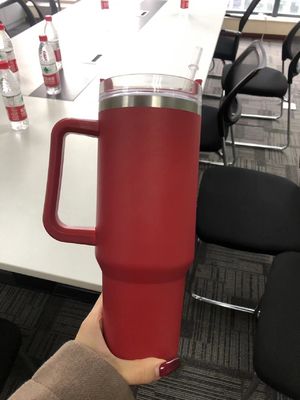 Customizable Vacuum Insulated Tumbler 40oz Stainless Steel Mug with Handle and Straw