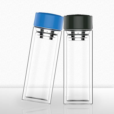 Resuable Water Bottle WITH LID Eco-Friendly Durable Customizable Logo Glass Bottle