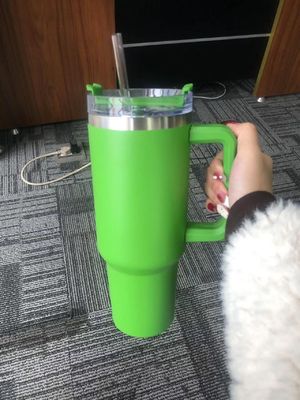 Customizable Vacuum Insulated Tumbler 40oz Stainless Steel Mug with Handle and Straw