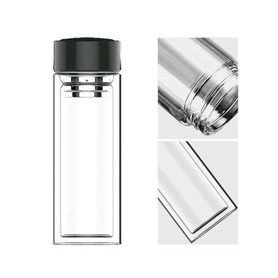 Resuable Water Bottle WITH LID Eco-Friendly Durable Customizable Logo Glass Bottle