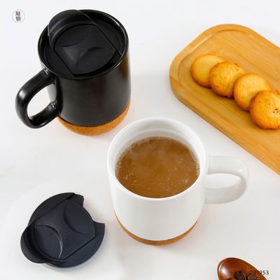 14 OZ Cork Base Stoneware Matte Custom Design Mother's day Valentine's Day Ceramic Custom MUGS With PP Lid