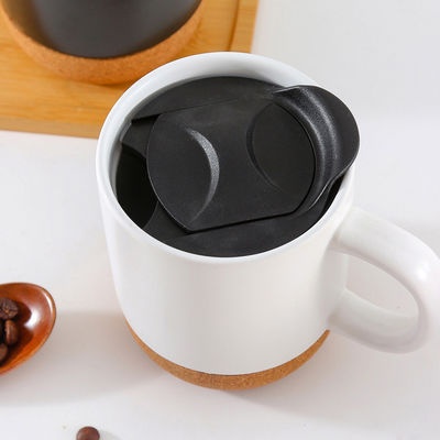 14 OZ Cork Base Stoneware Matte Custom Design Mother's day Valentine's Day Ceramic Custom MUGS With PP Lid