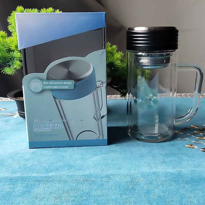 400ml Capacity Custom Vacuum Insulated Sublimation Blank Glass Water Bottle for Men