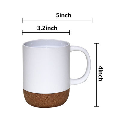 Custom Logo 15oz Sublimation Porcelain Coffee Mug Ceramic Cup With Handle Lid And Wooden Bottom