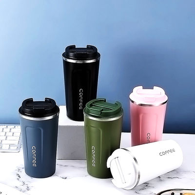 Travel in Style with This Colorful Stainless Steel Coffee Mug 380ml/ 500ml Capacity